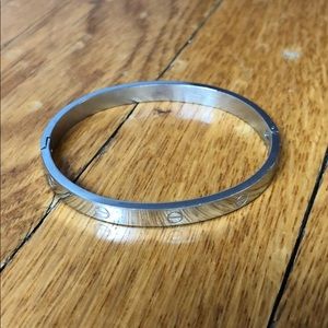 Silver Bracelet with Circular Designs